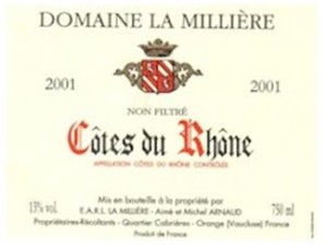 Cotes du Rhone Wine 2001